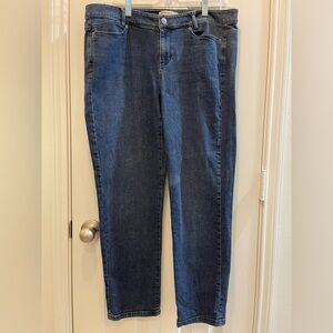 J Jill Slim Boyfriend Straight Leg 12 Petite Blue Denim Jeans Cotton Blend